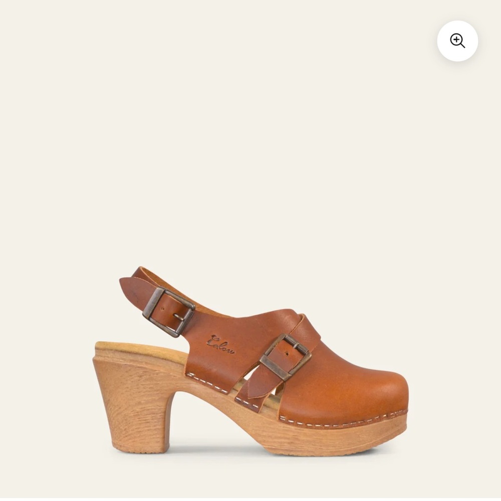 Calou Astrid From Stockholm Brown Leather Mules Clogs 37